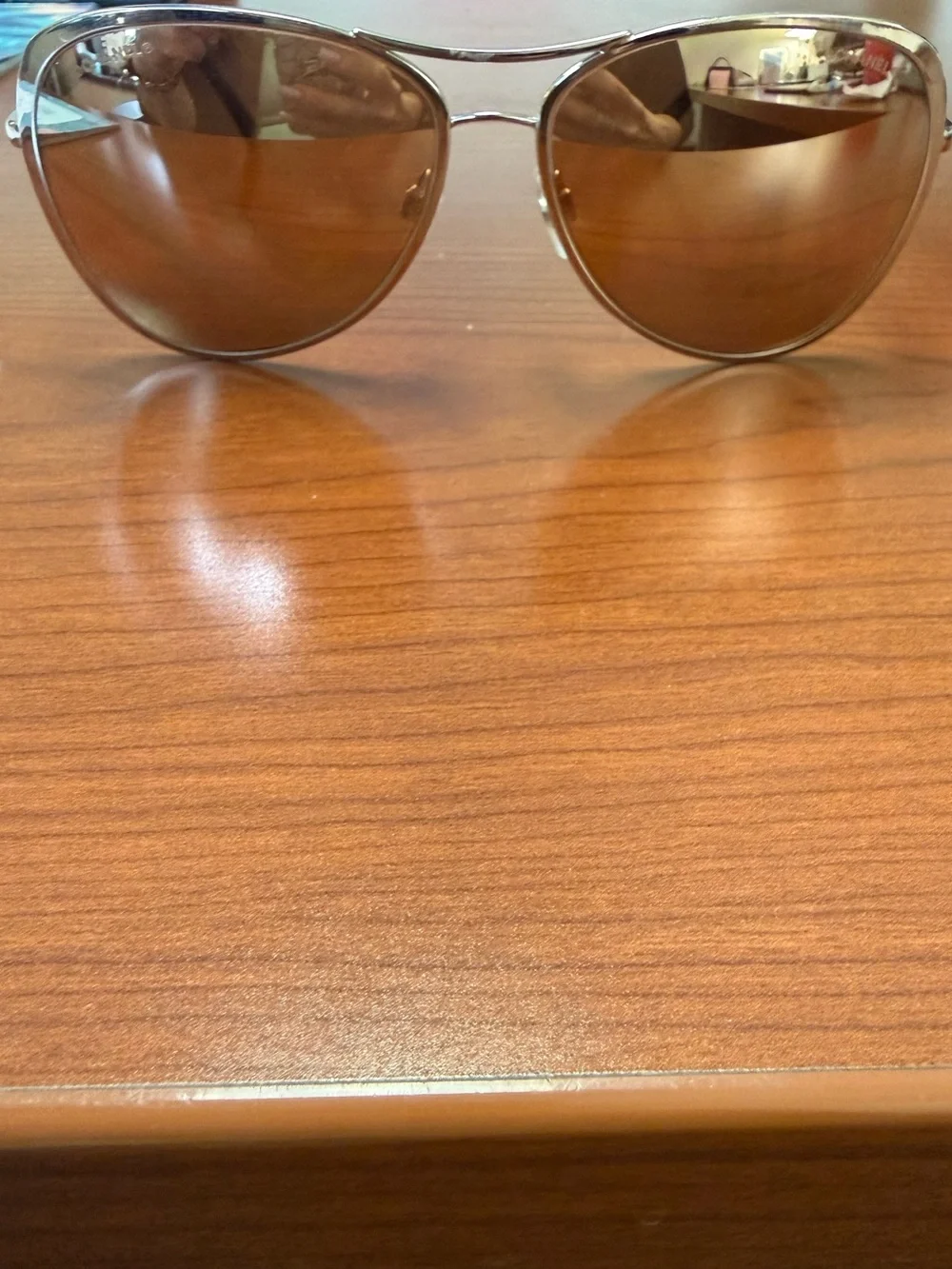 CHANEL 4223 rose gold mirror pilot aviator sunglasses - Picture 11 of 12
